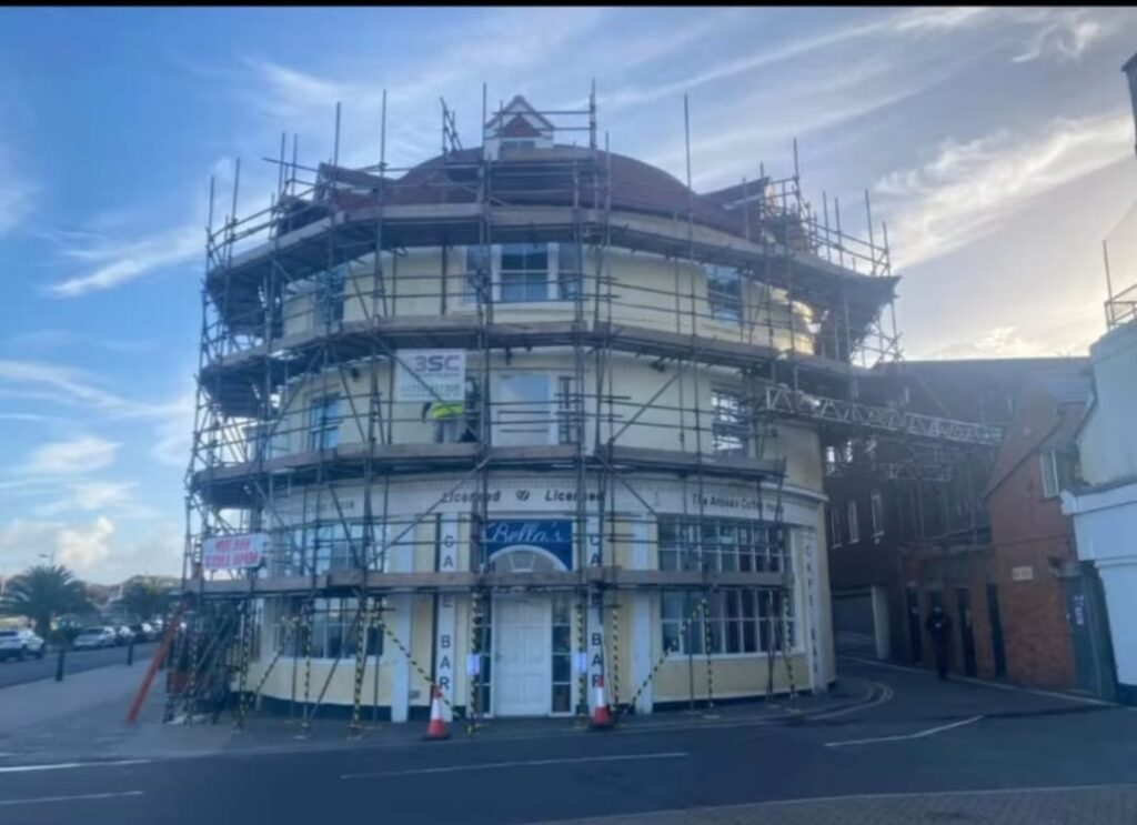 Hamworthy Scaffolding Project Hamworthy scaffolding for marine premises and exterior maintenance